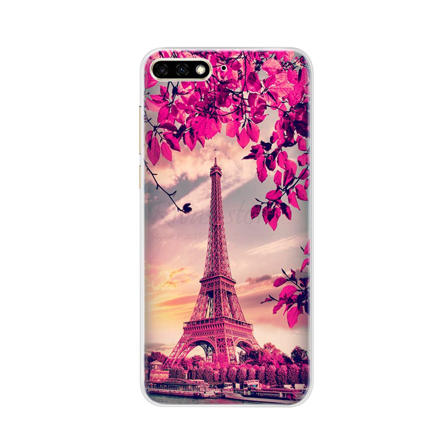 Ốp điện thoại TPU silicone dẻo in họa tiết nhiều mẫu tùy chọn xinh xắn cho HUAWEI Y7 PRO 2018 2019