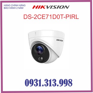 Camera dome hd-tvi hồng ngoại 2.0 megapixel hikvision ds-2ce71d0t-pirl