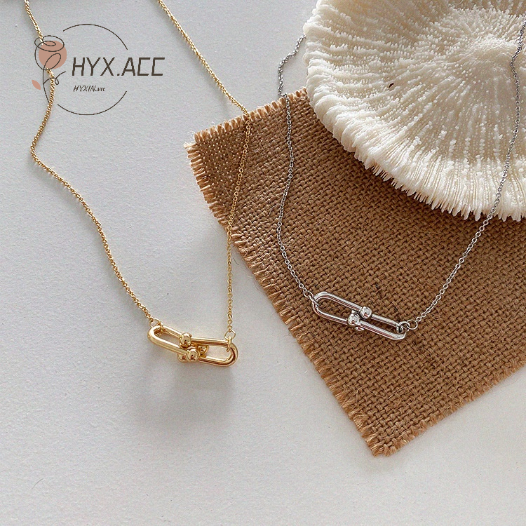 Vòng Cổ Nữ▶Dây Chuyền Mặt Chữ U Phong Cách Hàn Quốc