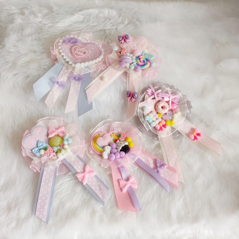 Kẹp Tóc Hình Nơ / Bông Hoa Dễ Thương Chống Trượt 2 Trong 1