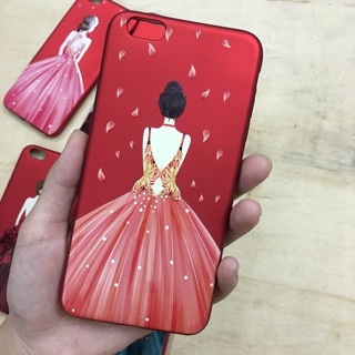 Ốp cô gái váy đỏ