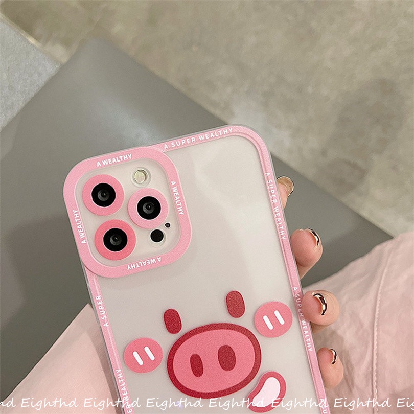 Ốp Điện Thoại Silicon Mềm Chống Sốc Hình Mũi Heo Cho iPhone 13 12 11 Pro Max X XR Xs Max 6 7 8 Plus SE 2020