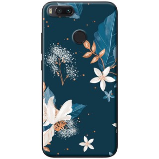 Ốp lưng Xiaomi Mi A1/Mi 5x (2017), Mi A2/Mi 6x, Mi A2 Lite (2018) in hình Hoa trắng nền xanh