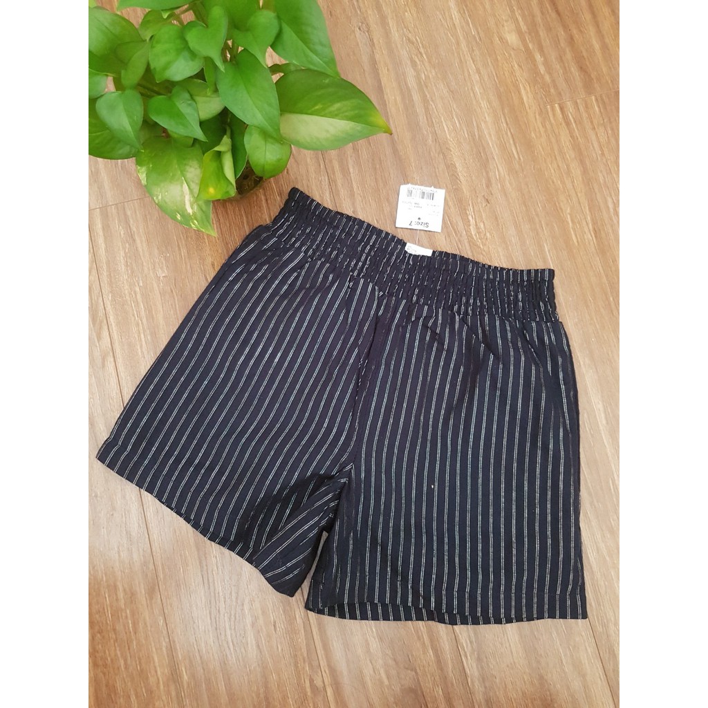 Quần Short Vải Sọc Kim Tuyến ANKO cho bé gái - Size 7 (Hàng Úc)