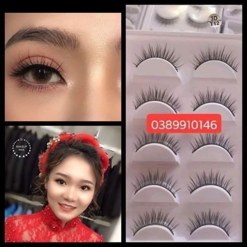 mi chồn 3d T12 mi đẹp tự nhiên 8 đôi