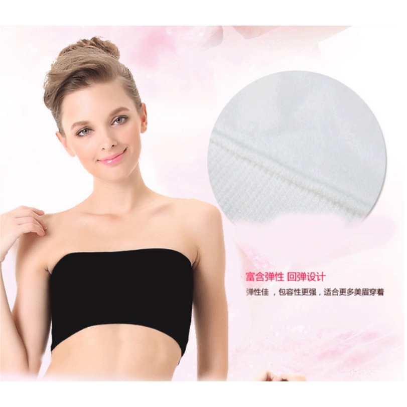 QKOOLE Áo ống  ôm ngực màu trơn thời trang phong cách Hàn Quốc dành cho nữ