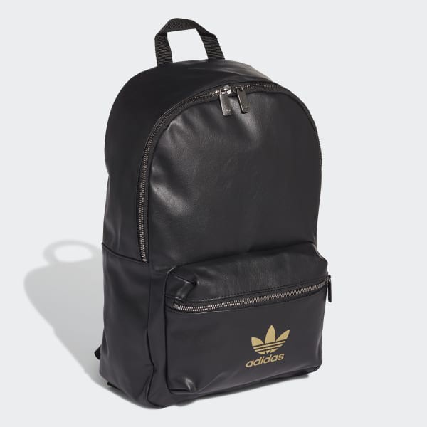 Balo Da Adidas Chính Hãng FREESHIPAdidas Originals Leather Black Gold Backpack - Ba Lô Adidas Auth - Simple Sneaker