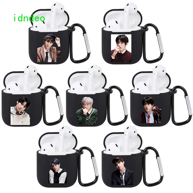 Vỏ Đựng Bảo Vệ Hộp Sạc Tai Nghe Airpods 1/2 Hình Suga JUNGKOOK JIMIN