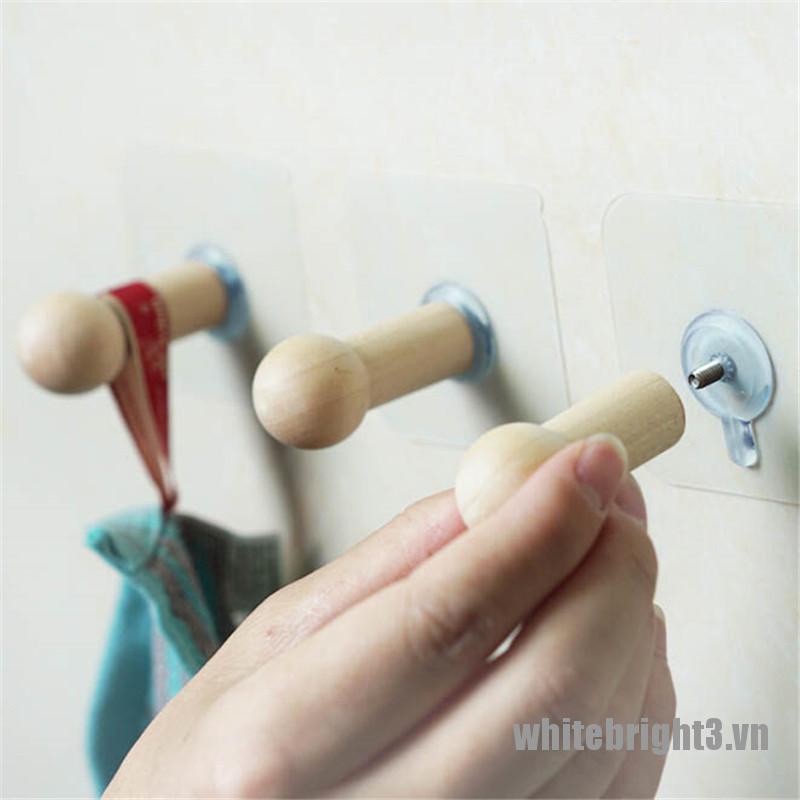Móc Gỗ Treo Tường Không Cần Khoan Tiện Dụng