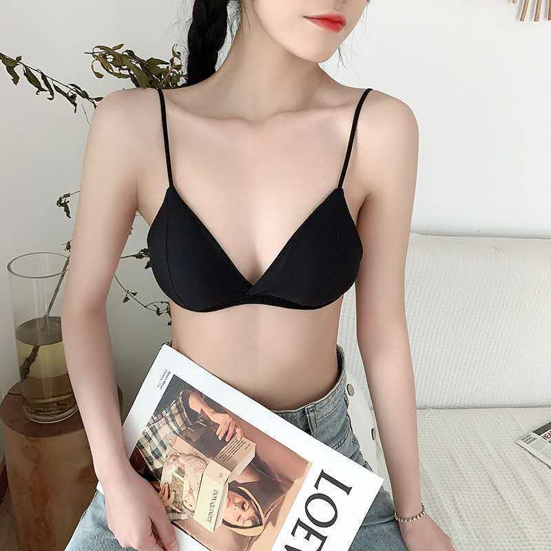 Áo bra nữ 2 dây mảnh gợi cảm, Áo lót nữ không gọng đệm mút mỏng ôm ngực LANIXA B812