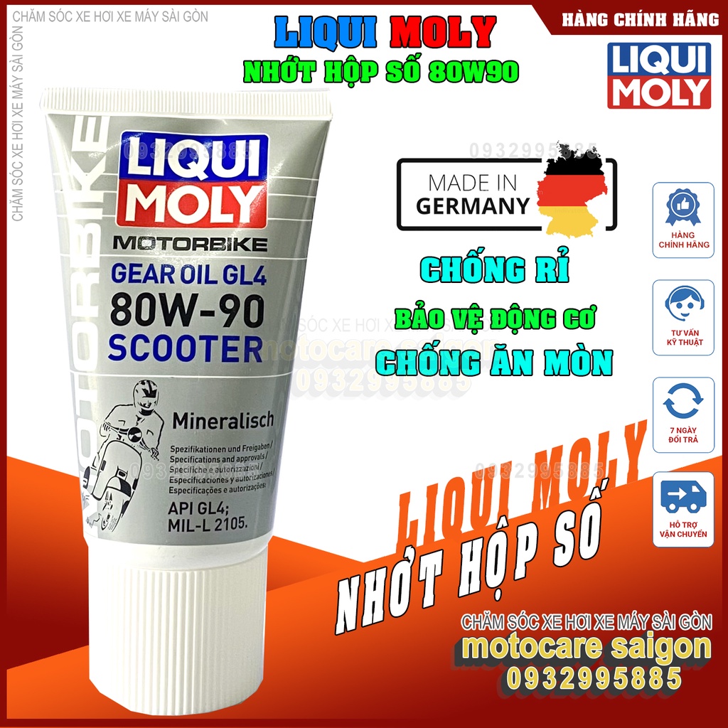 Nhớt Lap Hộp Số Liqui Moly Motorbike Gear Oil 80W-90 Scooter 150ml