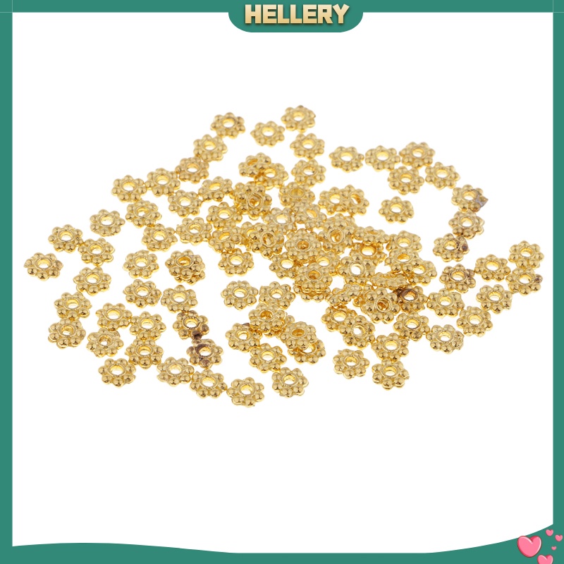Set 200 Hạt Đồng 6mm Hình Hoa Cúc Làm Trang Sức