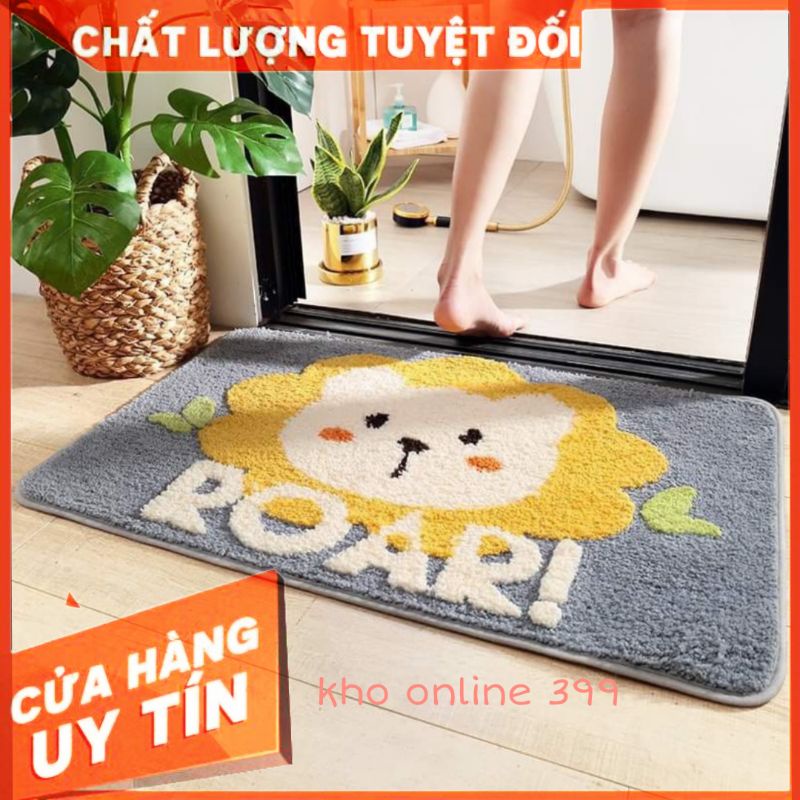 THẢM CHÙI CHÂN LÔNG CỪU 5D [RẺ VÔ ĐỊCH] thảm trang trí, thảm lau chân, thảm chân chống trượt mềm mại siêu thấm 40x60