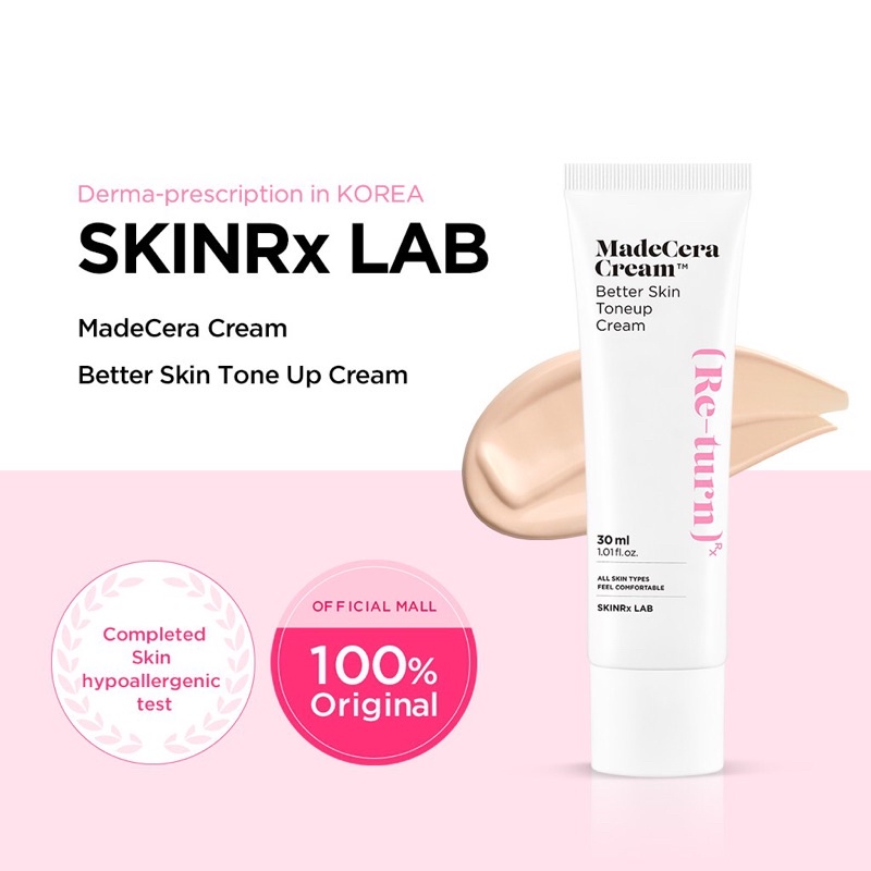 Kem chống nắng dưỡng trắng SKINRx LAB MadeCera Better Skin Toneup Cream SPF50+ PA++++ 30ml SLPR11111400