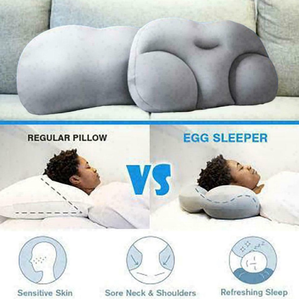 Gối Kê Cổ Hình Trứng Sâu Mềm Mại Giúp Giấc Ngủ Sâu