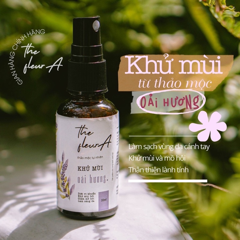 Bộ 2 Chai Oải Hương Khử Mùi Hôi Nách Thảo Mộc HandMade Loại Bỏ Mồ Hôi Và Không Gây Thâm Da the Fleura