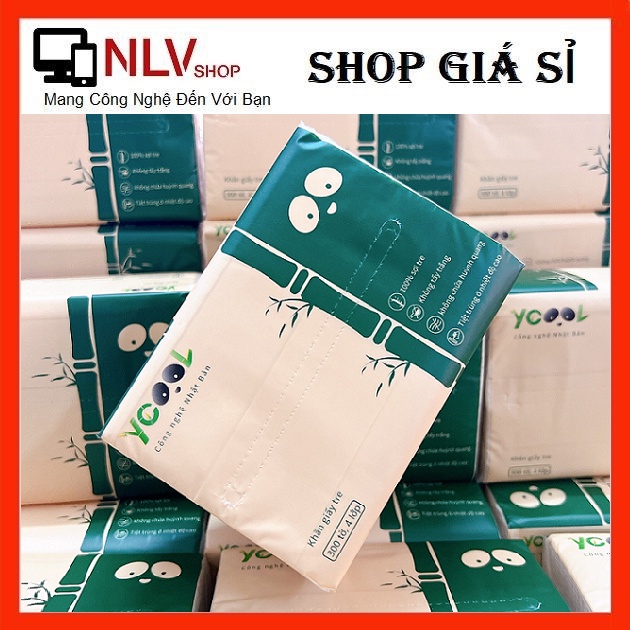 Thùng 30 gói/300 tờ/4 lớp Giấy Ăn Gấu Trúc Khăn Giấy Tre YCOOL