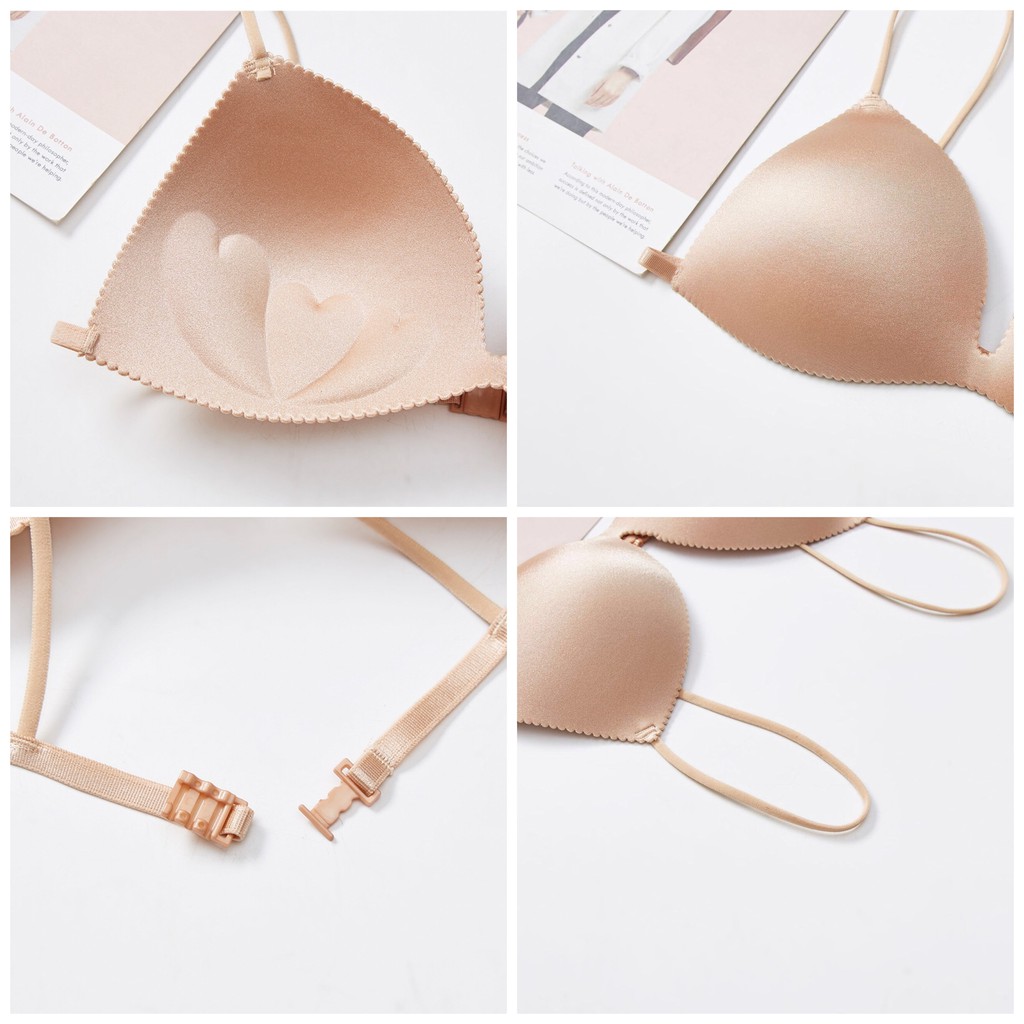 Áo Bra Su Trơn Vanvene Đệm Tim Nâng Ngực Nhẹ Dây Mảnh Sexy Free Size 40-55Kg A818