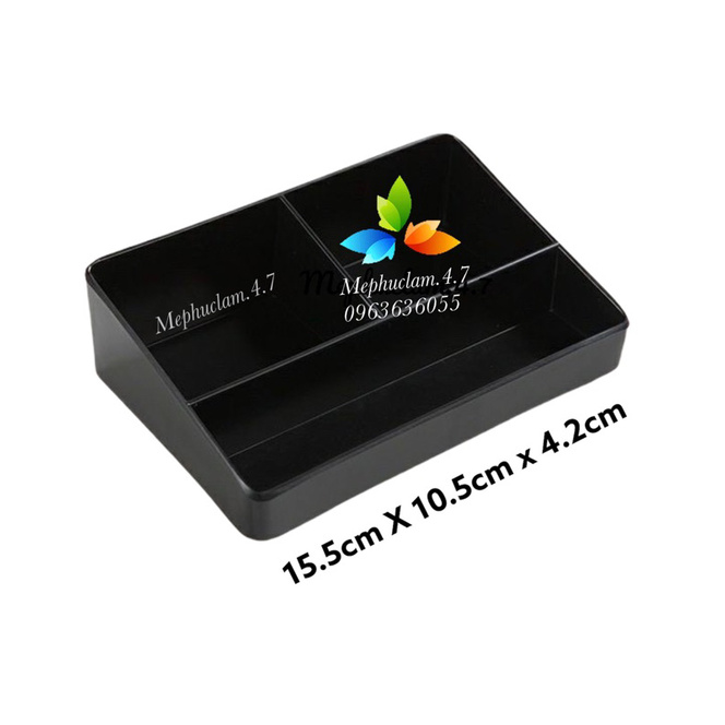 Khay đựng túi trà, cafe ba ngăn cho khách sạn, resort, homestay, nhà nghỉ, văn phòng, ...