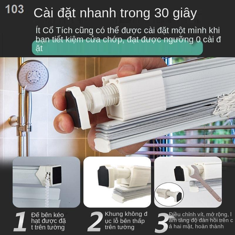 IMàn sáo nhôm không đục lỗ rèm cuốn che nắng phòng khách nâng ngủ tắm nhà bếp