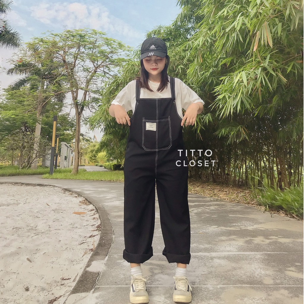 [Mã FAGREEN245 giảm 10% tối đa 30K đơn 99K] Yếm Quần Chỉ Nổi Chất Tuyết Mưa Ullzzang - Ảnh Thật - Titto Closet | BigBuy360 - bigbuy360.vn