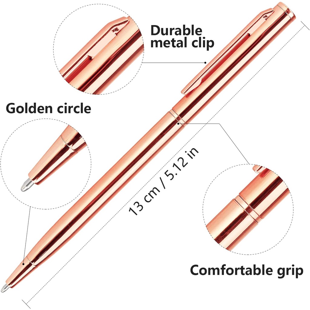 Set 3 Bút Bi Mực Đen Ngòi Vừa 1.0Mm Cho Học Sinh / Văn Phòng / Tiệc Cưới