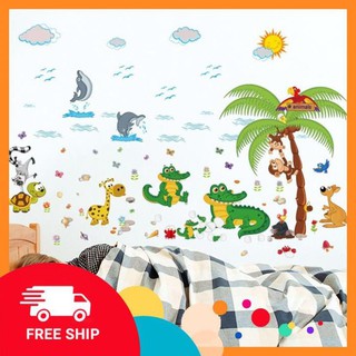 ⚡️𝗙𝗥𝗘𝗘𝗦𝗛𝗜𝗣⚡️ Decal dán tường Rừng nhiệt đới