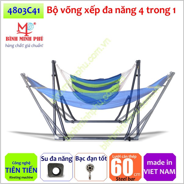 BỘ VÕNG XẾP ĐA NĂNG BÌNH MINH PHÚ 2021 - BẢO HÀNH 12 THÁNG - CÓ TEM SMS CHỐNG GIẢ - MÃ 4803C