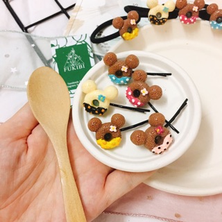 CỘT TÓC, KẸP TĂM DONUT MICKEY ẢNH THẬT