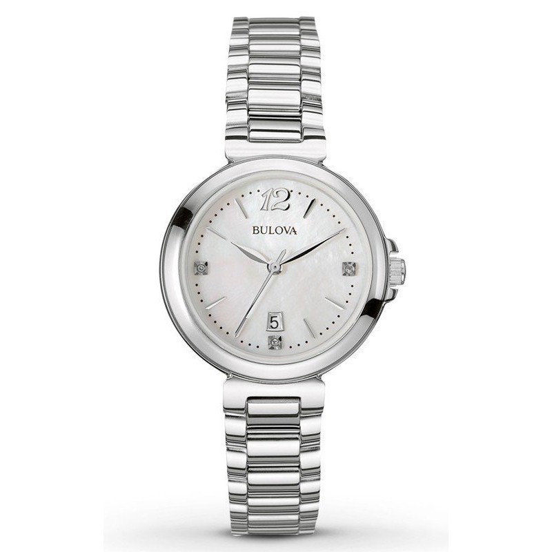 Đồng Hồ Bulova 96P149 Diamonds Nữ Kính Sapphire Dây Kim Loại