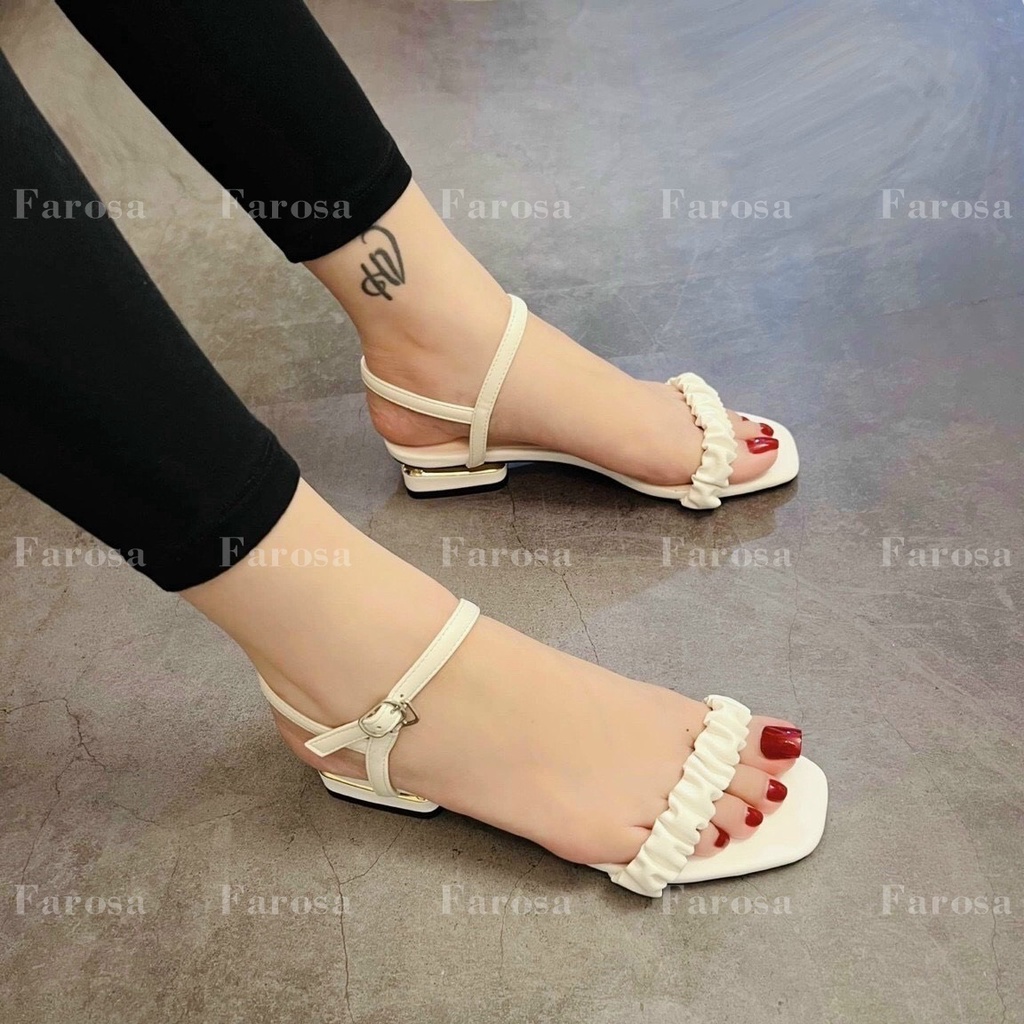 Dép sandal nữ quai nhún ngang đế 2cm cực sang chảnh