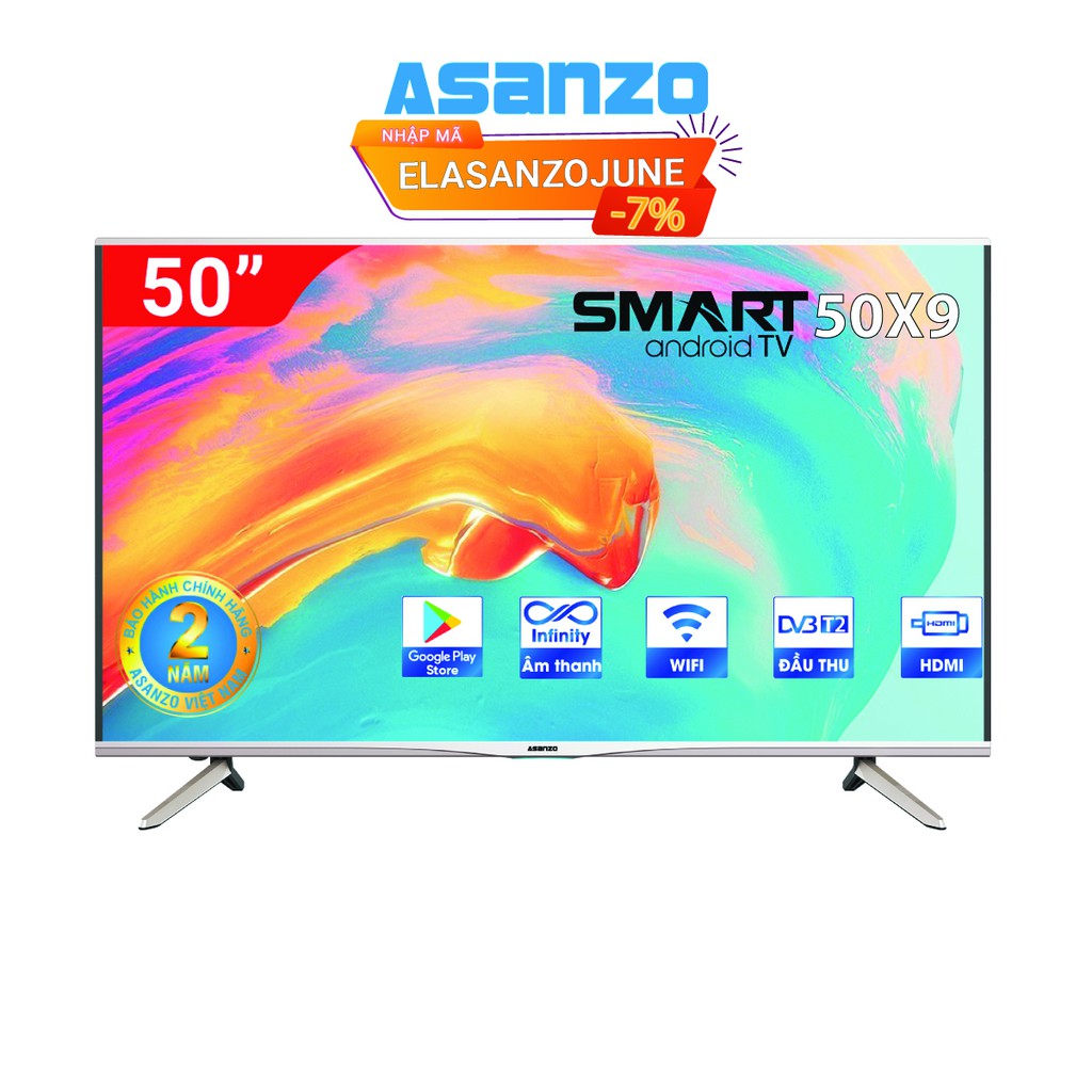 Smart Tivi 4K Asanzo 50 inch - 50X9