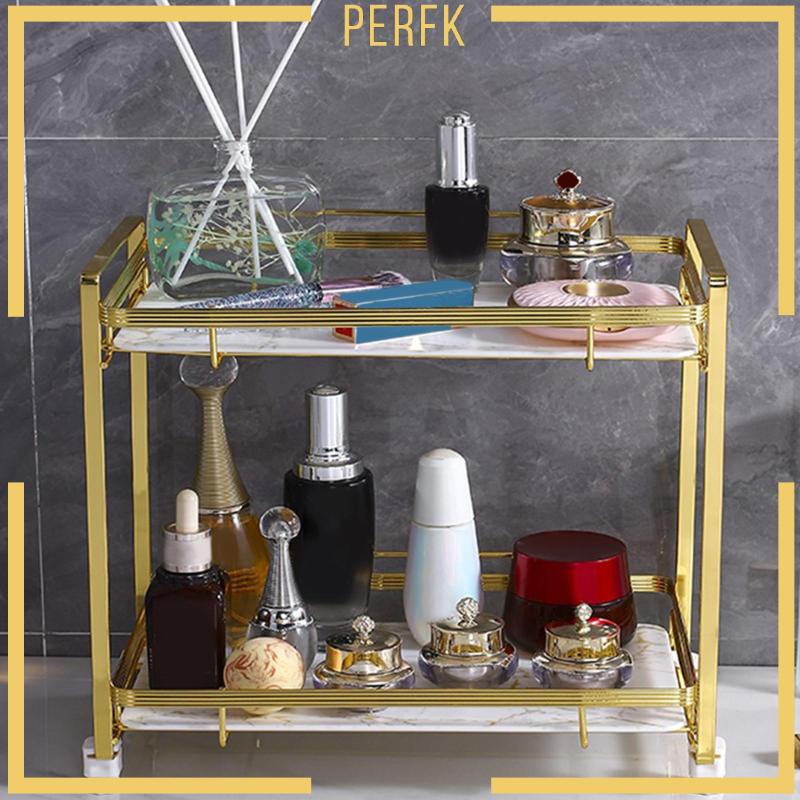 Khay Đựng Mỹ Phẩm Hai Tầng Tiện Dụng Cho Phòng Ngủ