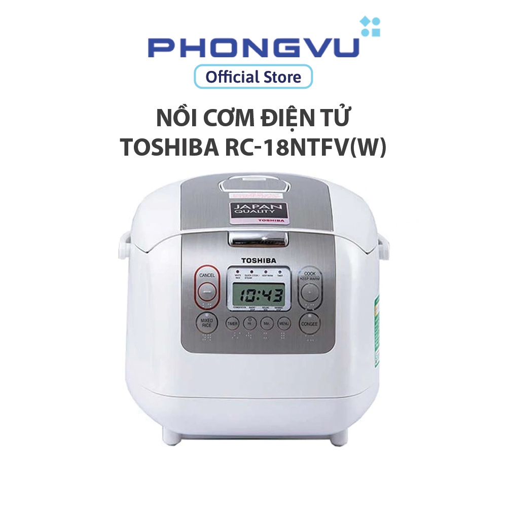 Nồi cơm điện tử Toshiba RC-18NTFV(W) - Bảo hành 12 tháng