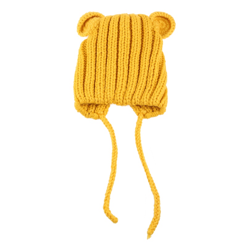 Mũ Beanie Màu Trơn Giữ Ấm Tai Dễ Thương Thời Trang Thu Đông Cho Bé Sơ Sinh