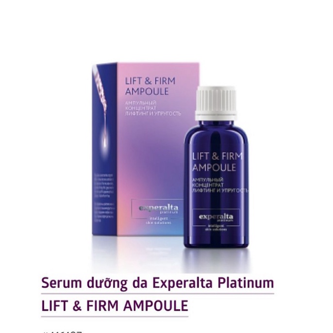 Serum dưỡng da Experalta Platinum LIFT &amp; FIRM AMPOULE nâng cơ và tăng co dãn và đàn hồi + khuyến mại ống nhỏ mỹ phẩm