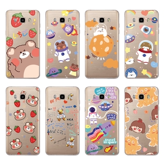 Ốp điện thoại silicone TPU mềm trong suốt in hình cho Samsung Galaxy A9 C5 C7 C9 Pro /J7 J5 2015