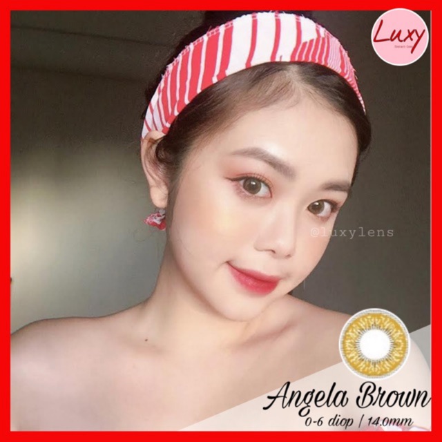 [ Ảnh Thật ] Lens Angela Brown 0-6 Độ Nhập Khẩu Chính Hãng Hàn Quốc - Luxy Lens