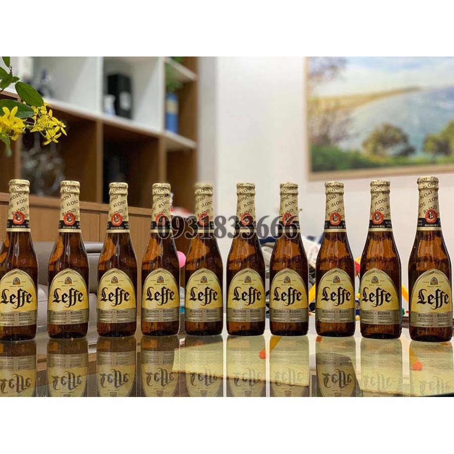 Bia Leffe Vàng ( Leffe Blonde ) 6,6% Lốc 6 Chai 330ml Nhập Khẩu Bỉ