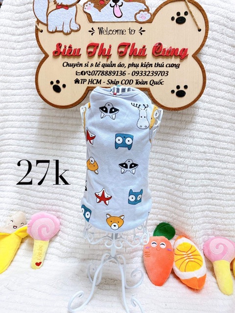 ‼️COMBO 5 ÁO BA LỖ ĐẸP‼️cho thú cưng vải siêu đẹp