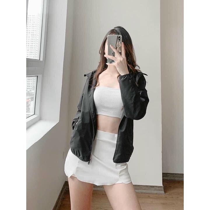 Áo gió lót lưới 2 lớp GU - chống gió chống nước