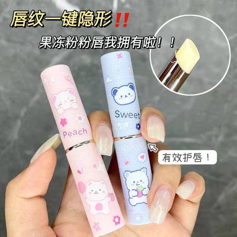 Son Dưỡng Môi Chiết Xuất Dâu Tây/Đào Tự Nhiên Lâu Trôi