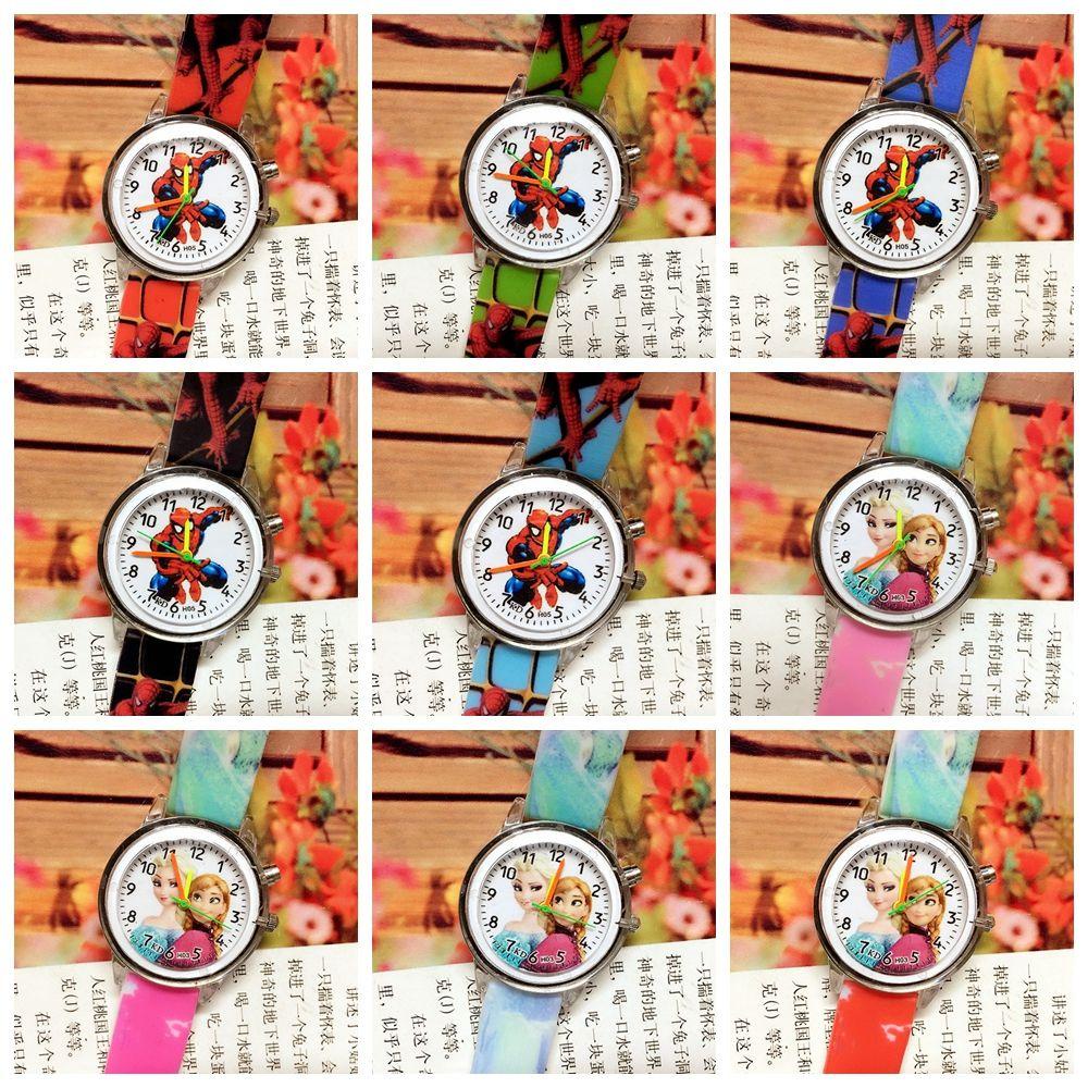 MYRONGVN Đồng Hồ Nữ In Hình Người Nhện Hoạt Hình Frozen