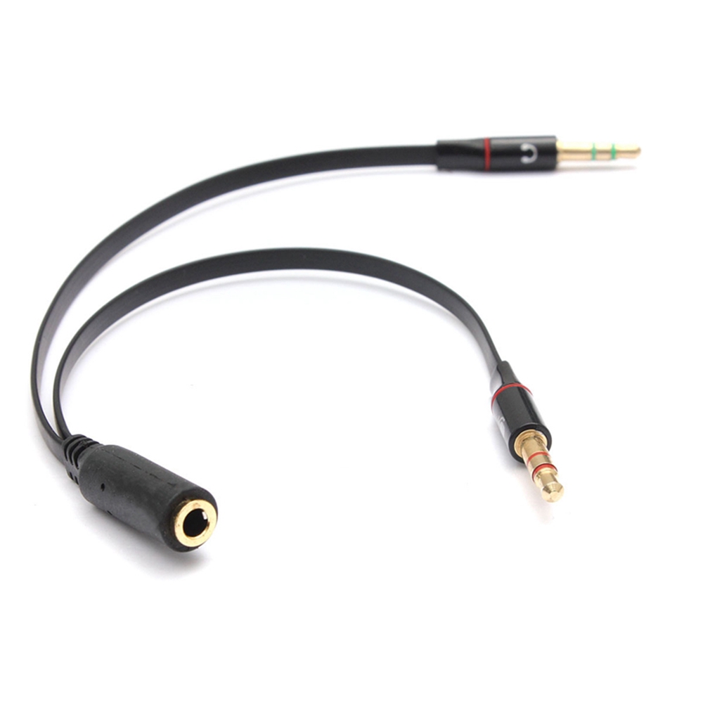 DLWLRMA 3.5mm Jack 1 Female To 2 Male Light Durable Professional Useful Universal Earphone Microphone Splitter