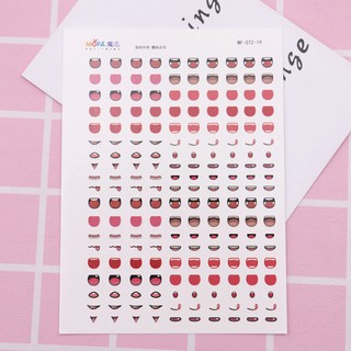 Sticker mắt miệng dán mặt búp bê trang trí dễ thương