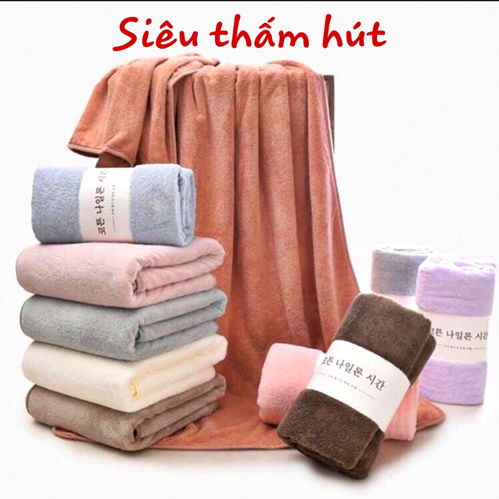 Khăn tắm 70x140, Khắn tắm Hàn Quốc cotton mềm mịn