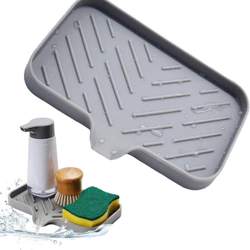 Khay Đựng Xà Phòng Bằng Silicone Thoát Nước Tiện Dụng Cho Nhà Bếp