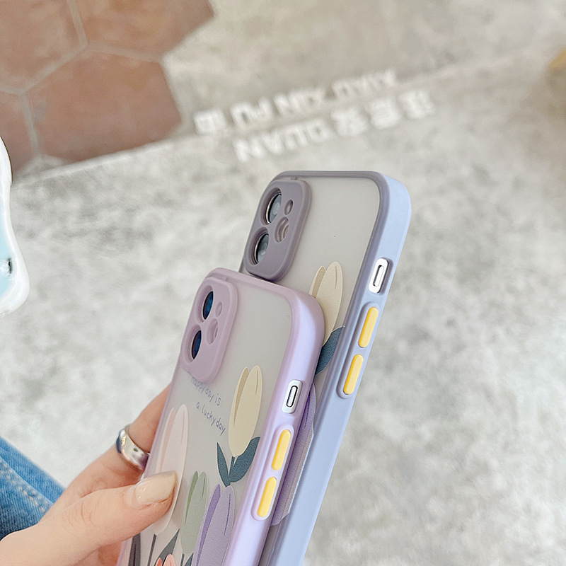 Ốp Lưng Chống Sốc In Hình Hoa Tulip Cho Iphone 11 Pro Max Xr / Xs / X 7 8 Plus 6 6s | BigBuy360 - bigbuy360.vn