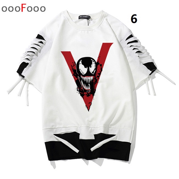 new movie tshirt Venom Spiderman Marvel Avengers Áo ngắn tay không cổ Áo thun Thời Trang Nam unisex