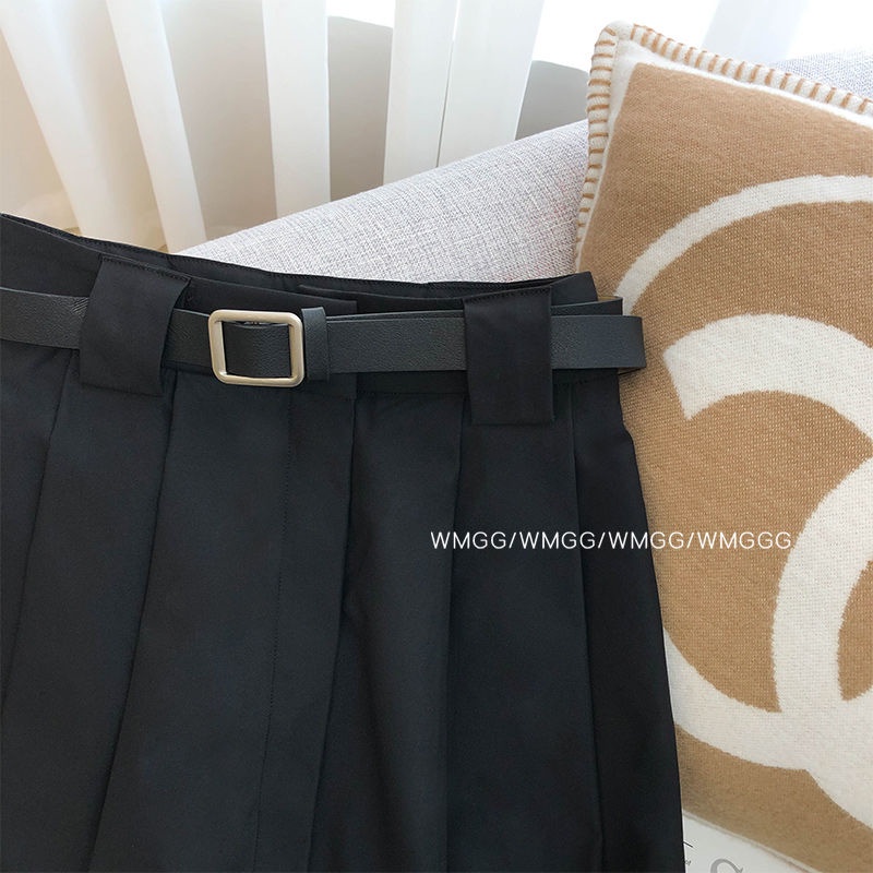 Chân Váy Đen Xếp Ly Lưng Cao Tôn Dáng Thời Trang Hè Cho Nữ